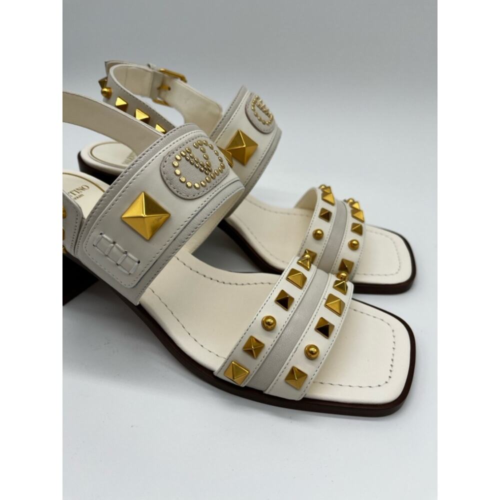 Valentino Garavani Vlogo Rockstud 60 Sandals Heeled White - 38.5 US 8.5 - Picture 8 of 15